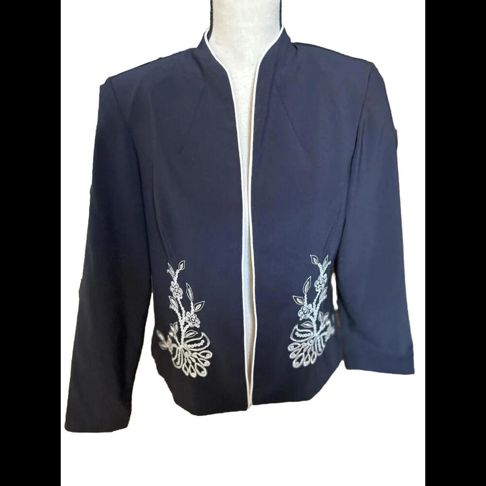 🦄🧥🦋WOMENS LADIES R & M Richards  BLAZER JACKET COAT Blue Size PM